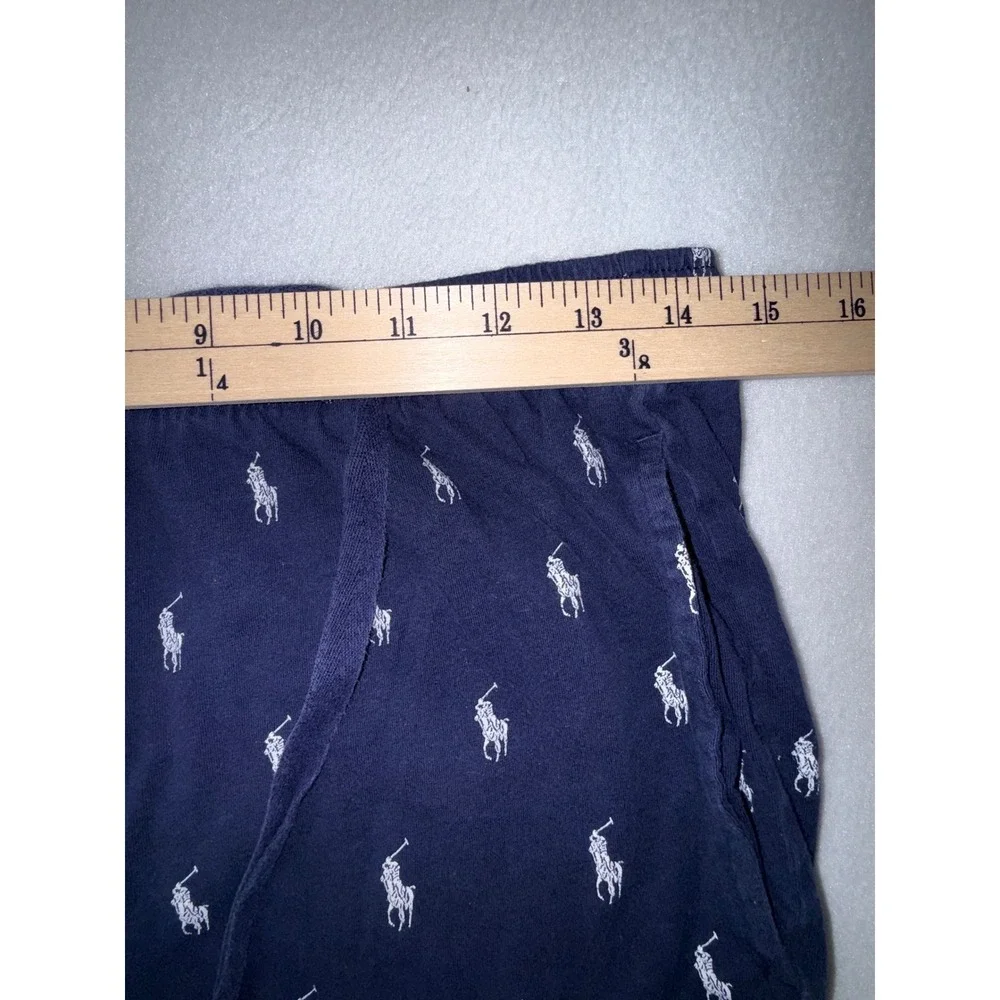 2  Polo Ralph Lauren Pajama Pants Mens Medium Navy Blue & Light Blue Joggers